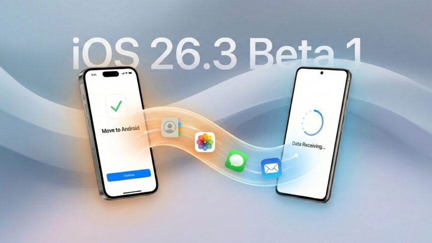 Đánh Giá iOS 26.3 Beta 1: Bước Ngoặt Kết Nối Android Và Kỷ Lục Pin Mới iOS to Android 860x484 1