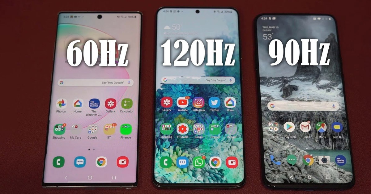 Tần Số Quét Màn Hình Điện Thoại Là Gì? So Sánh 60Hz, 90Hz Và 120Hz tan so quet